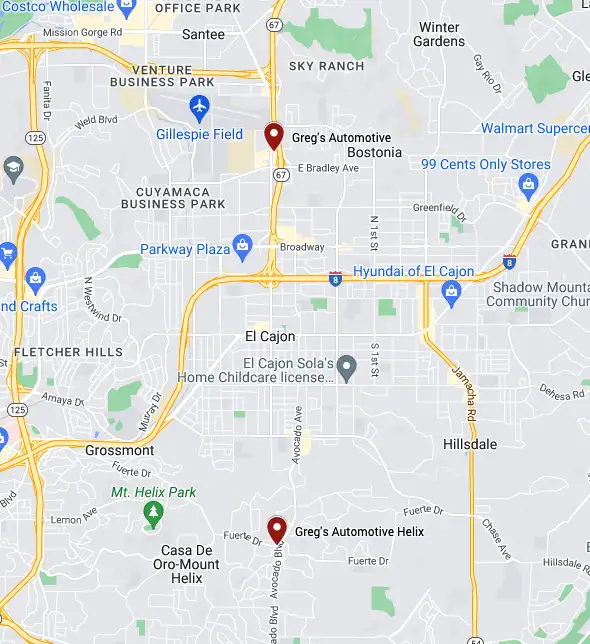 Google Map Greg's Automotive
